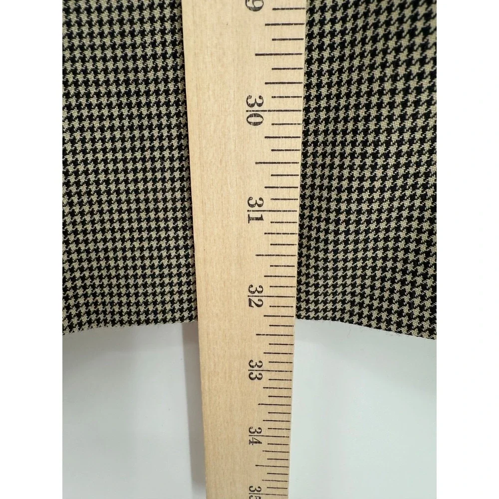 Stafford Blazer Mens 46R Brown Houndstooth Wool Sport Coat‎ Jacket Two Button